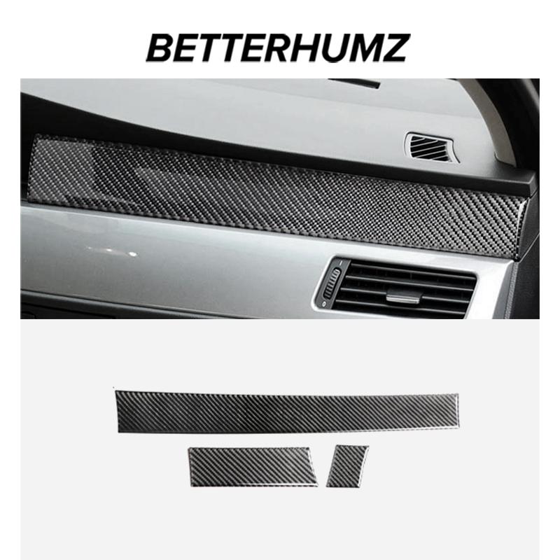 For BMW 5 Series E60 2005-2010 Carbon Fiber Trument Panel Dashboard Decor Cover Stickers Trim Tuning Car Interior Accessories