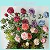 Plants Rose Simulated Wedding Hotel Restaurant Decoration Desktop Ornament
