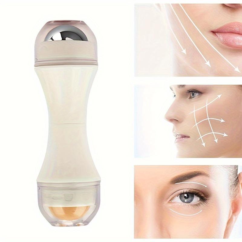 Volcano Stone Double Head Rolling Ball Facial Massager with Strong Oil Removal and Pore Cleansing Effect