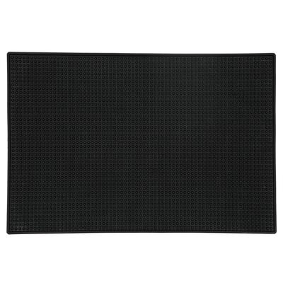 Thick Bar Mat NonSlip Rubber Pad Placemat for Kitchen Hotel Restaurant Coffee Shop Black(30x15cm