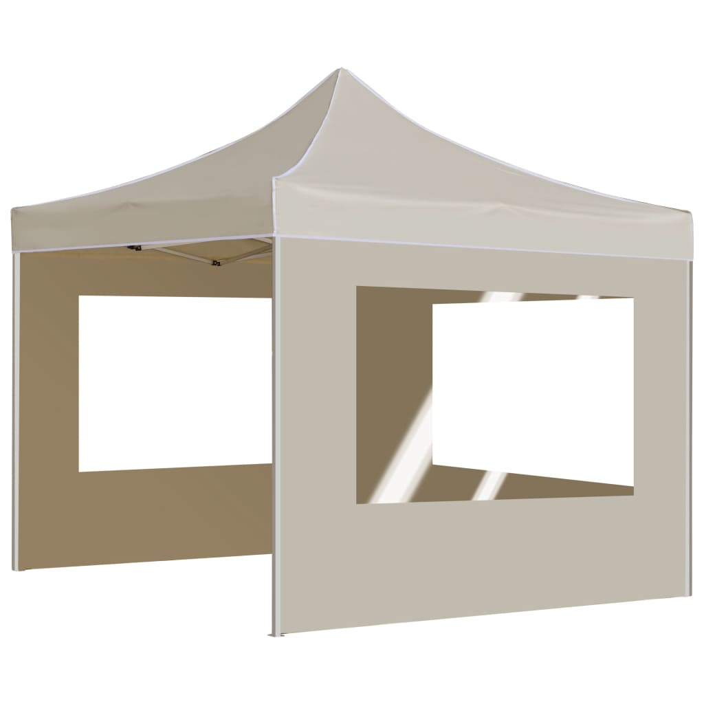Professional Foldable Party Tent with Walls Aluminum 2*2 M Cream
