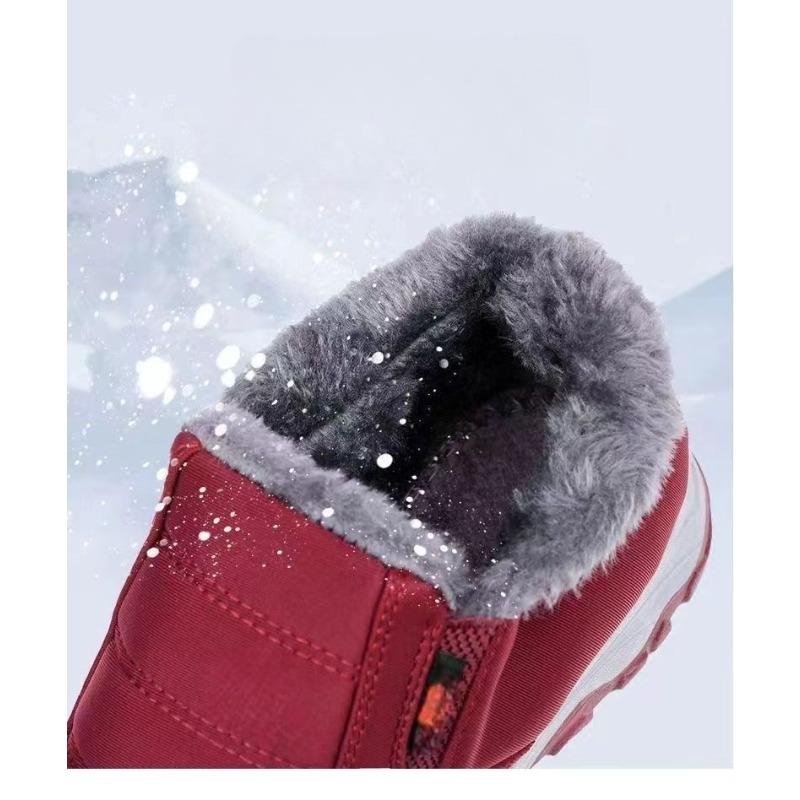 Unisex Winter Boots Fleece Lined Warm Snow Boots, Soft Sole Comfortable Casual Shoes for Seniors