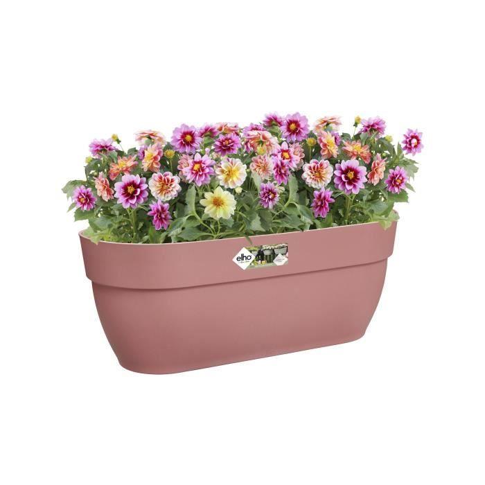 ELHO Flower pot/Balcony Box Vibia Campana Easy Hanger Large - Outdoor Balcony - L 24.1 X W 46 X H 26.5 Cm - Dusty Rose