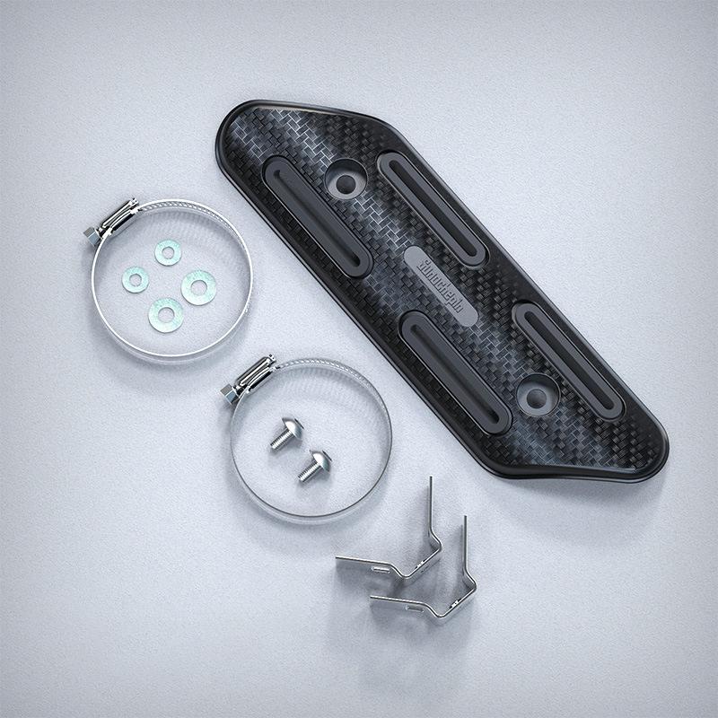 

Универсальный мотоциклетный выхлопной трубы теплозащитный экран крышка против ожогов ретро изоляционная прокладка модифицированные детали чёрный