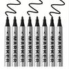 12pcs Black Permanent Oil-Based Markers - Quick Dry, Waterproof, Round tip