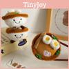 Egg Cute Noodle Cartoon Plush Hanging Toy Keychain Pendant Kids Travel Decor Bag