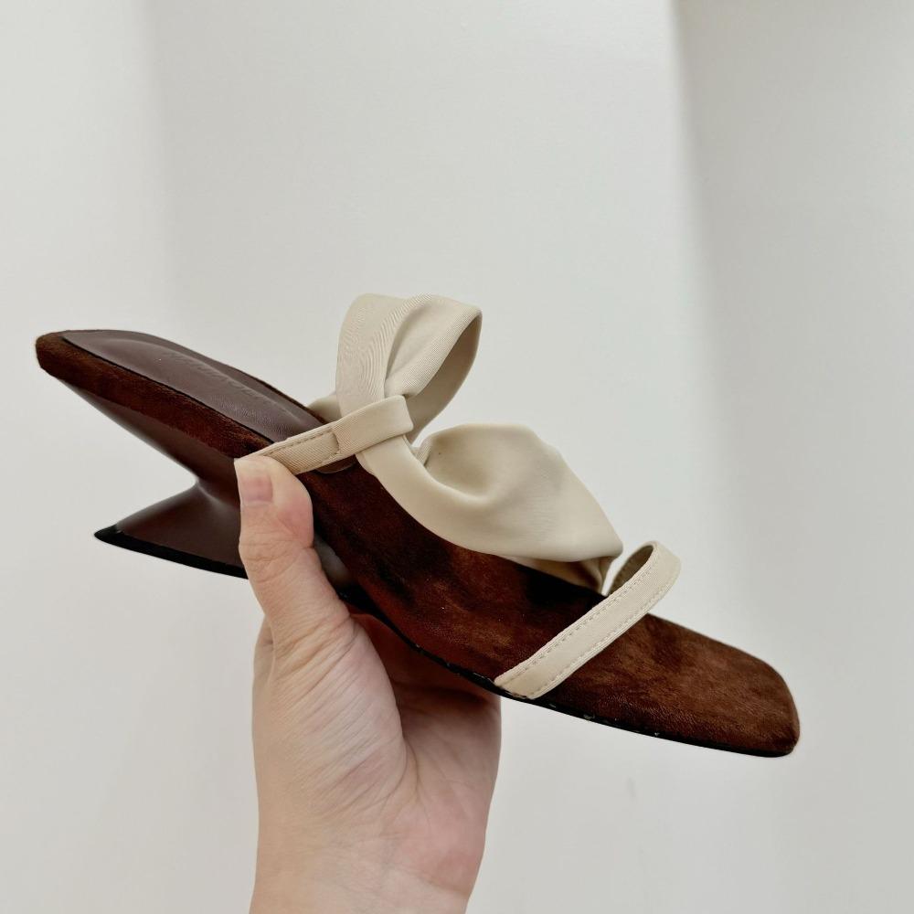 Women Slippers Premium French Wedge Heel Cool Slippers Women's Outer Wear 2025 New Summer Temperament High Heels Sandals Women