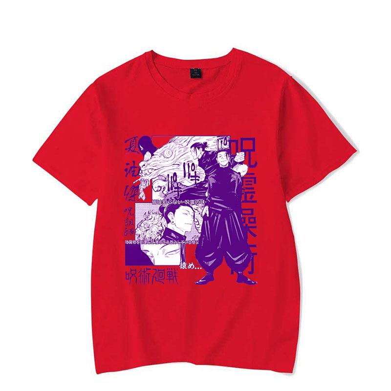 Hot Anime New Cool Geto Suguru Printed T-Shirt Tops Men Women Casual Outdoor Street Round Neck Short Sleeve Shirt Anime T-Shirt