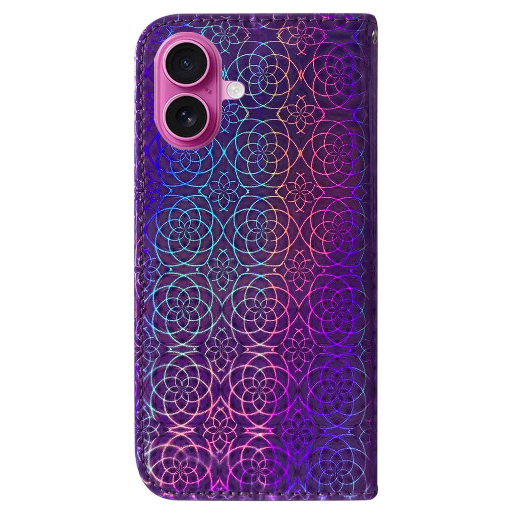 For iPhone 17 Stand Case Dazzling Flower Leather Phone Cover