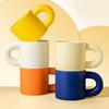 Ceramic Pink Coffee Mug Fat Round Handgrip Milk Container Creative Novelty Cups  Juice