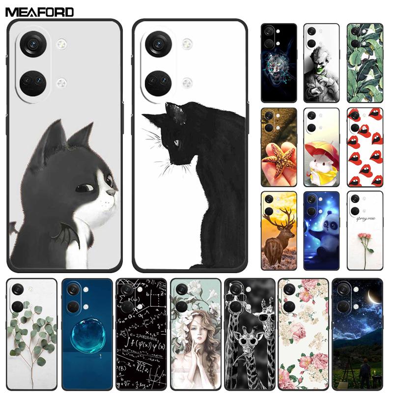 For OnePlus Nord 3 5G Case Coque Nord3 Lovely TPU Soft Cartoon Painted Cat Phone Casses for One Plus Nord 3 Silicon Para Shells
