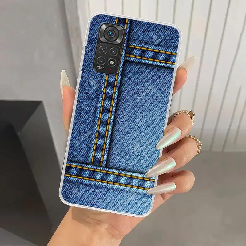 Jeans Cowboy Denim Printed Phone Case for Xiaomi Redmi Note 15 14 14S 13 12S 12 Pro 11S 11 Plus 11T 11E 10S Soft Funda Print She