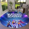 1pc KPOP DEMON HUNTERS Round Carpet, Made of Polyester,Perfect for Decorating Office Chairs, Living Rooms,Vibrant Decorative Rug