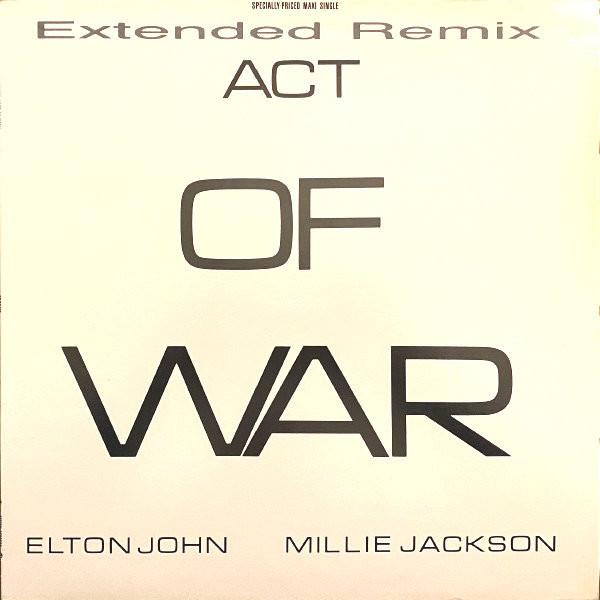 

12-дюймовая пластинка ELTON JOHN MILLIE JACKSON Act Of War 9203470 Geffen Records 1985 Канада Поп Б/у