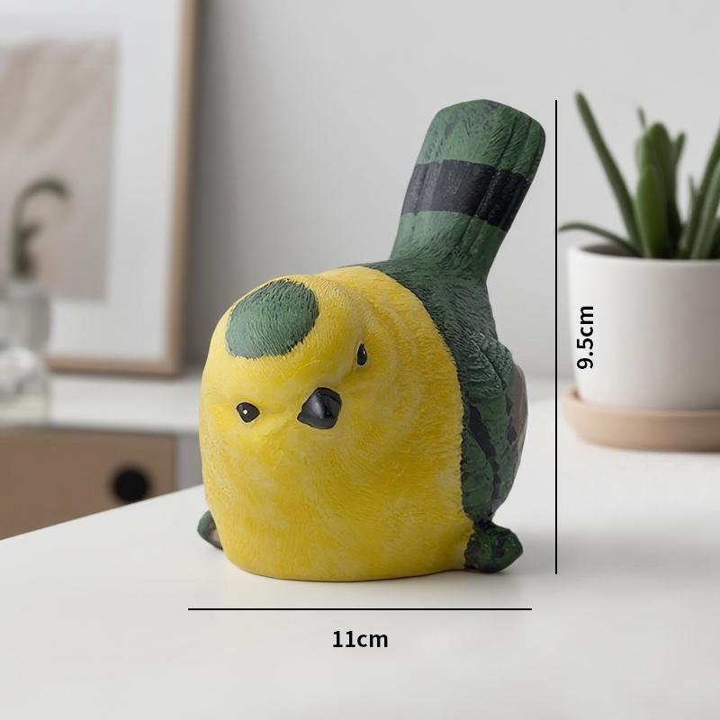 Elegant Enamel Magpie Figurine: High-Quality Small Bird Decoration for the Home