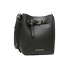 New MICHAEL KORS Emilia Cow Leather Shoulder Bag, Crossbody Bag Trumpets Women's Pure Black 35S1GU5M1T-001
