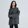Fengxun Women's Hooded Double-Faced Wool Winter Coat