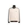 Adidas Originals Retro Series Trefoil Logo Embroidered Stripe Stand Collar Jacket Men Jackets Off-White HR3307