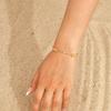Exquisite Zircon Bowknot Stainless Steel Bracelet 18K Gold Plated Wrist Chain Fashion Party Waterproof Jewelry for Women Girl