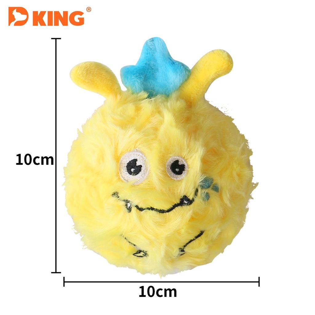 

Dualpurpose Multi Color Plush Pet Toy 10 10cm Squeaky Monster Toy Ball StyleC