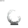 Blaue Meereswellen Statue Schreibtischdekoration Ornamente Kreative Transparente Meereswelle Skulptur Harzhandwerk Raumästhetik Dekor