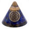 Orgonite Cone Lapis Flower of Life Quartz 90mm