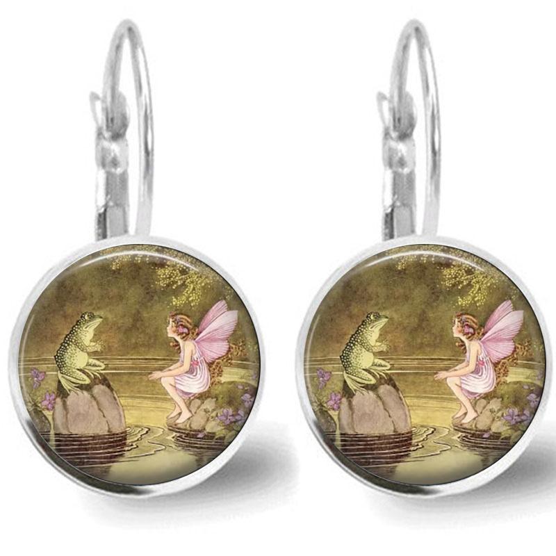 Fashion Earring Y2K Vintage Marigold Time Gem Flower Ear Buckle