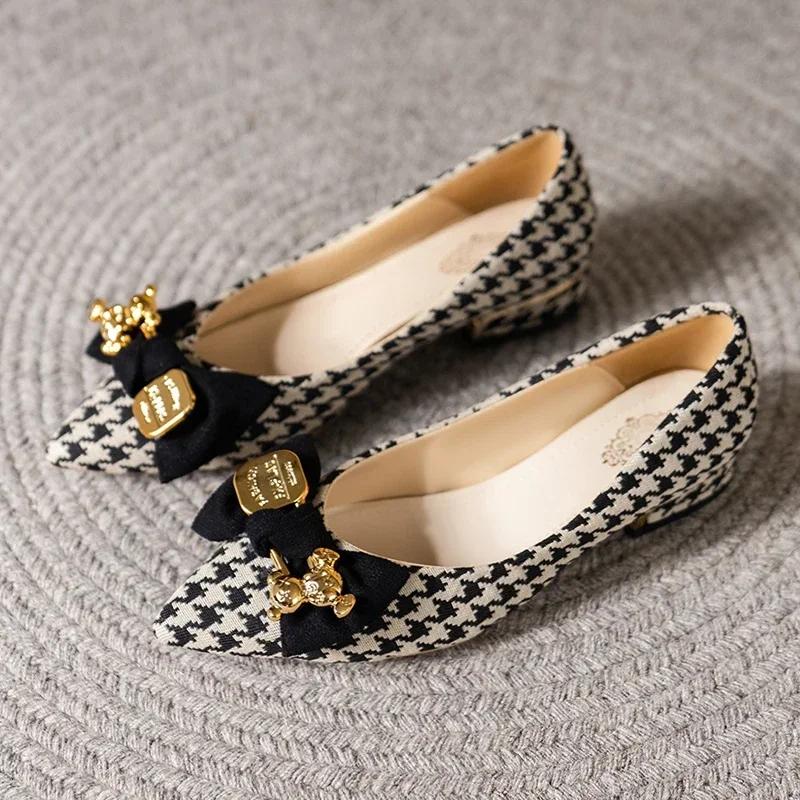 Fashion Women Loafers Shoes Slip on Pointed Toe Women Flats Mixed Colors Butterfly-knot Shallow Mouth Sneakers Women Zapatos De Mujer