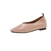 Fashion Low Heel Single Shoes Autumn New Square Toe Patent Leather Slip-on Non-Slip Wear-Resistant Square Heel Shoes