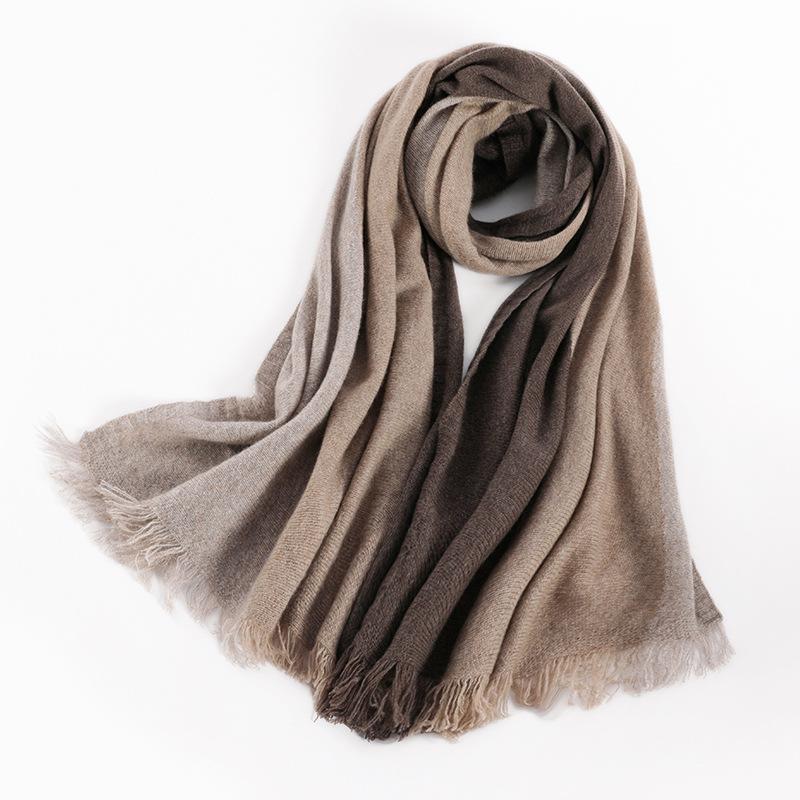 

Высококачественный 100% кашемировый шарф женский осенне-зимний мужской утолщенный теплый универсальный кашемировый платок высокого класса бесплатный шарф 180cm