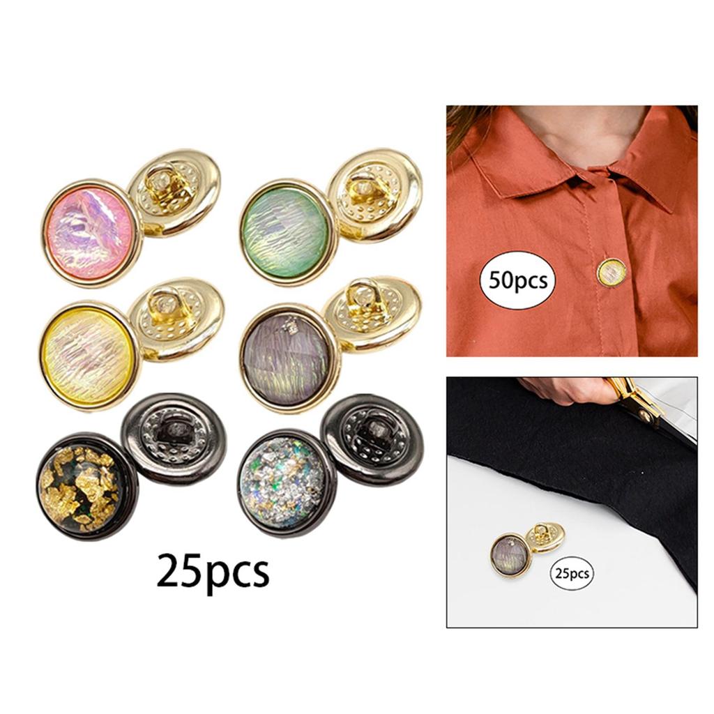 50 Sewing Button Decorative 12mm Single DIY for Shirt Uniform Jeans Jacket Coat