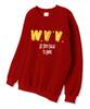 Wibelibellyu V-Point Oversized Terry Sweatshirt Red