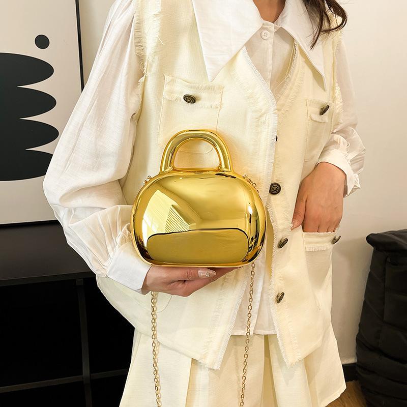 Women's bag personalized special-shaped glossy acrylic bag 2025 new Mori candy-colored portable messenger shell bag