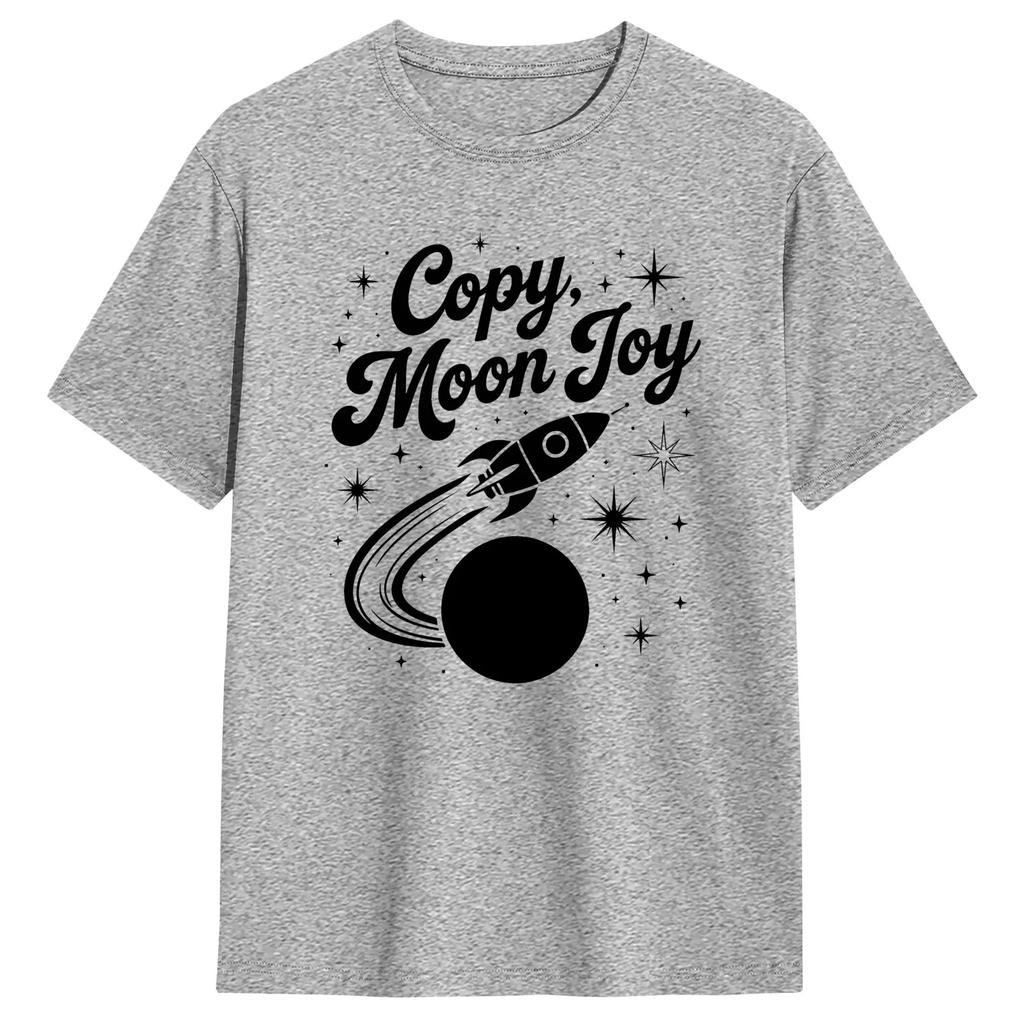 2026 Summer Fashion Tee Copy Moon Joy TShirt Unisex Novelty Cotton Tee Shirt Crewneck Short Sleeve T Shirt Original Clothes Y2K