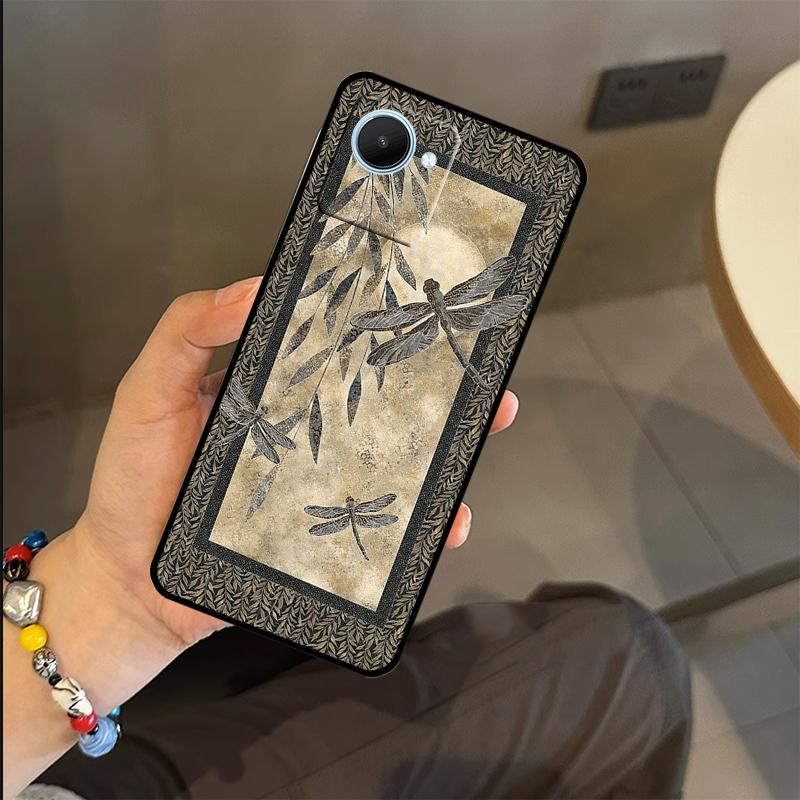 Dragonfly Pattern Case For Realme C53 C55 C51 C25 C63 C61 C65 C67 C71 C75 GT6 GT7 Pro 11 12 13 14 15 Pro Plus