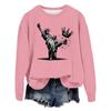 Women's Fashion Casual Long Sleeve Loose Printed Sweatshirt
