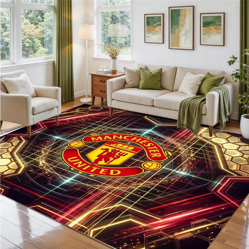 Manchester United Design Kristall Samt Teppich Weiche Dekorative Matte für Schlafzimmer Eingang