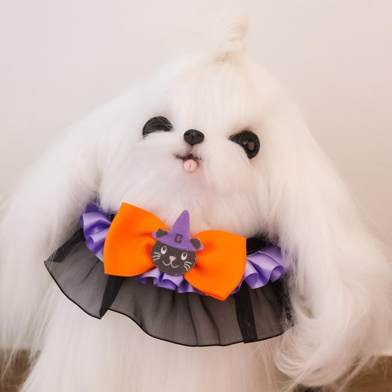 Halloween Cat Collar Dog Clothing Pet Scarf Collar Cat Halloween Party Costume Cute Cat Scarf Halloween Decoration