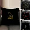 D-Drake O-Ovo Owl Cushion Cover Natural Linen Organic Fabric Double-Sided Printing Sofa Home Decor Gift Pillow Case