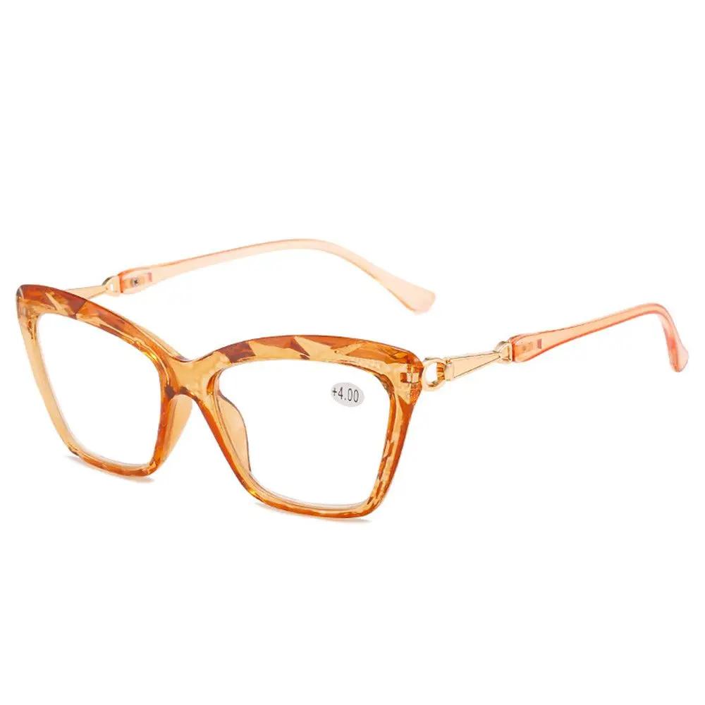 Fashion Cat Eye Square Frame Reading Glasses Urltra-Light Eye Protection Men Women Elegant Comfortable Eyeglasses +100~+400