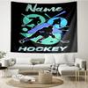 Custom Name ice hockey Print Tapestry, Backdrop, Easy Setup, Ideal for Bedroom, Office & Living Room, with Aesthetic Wall Hanging Decor.