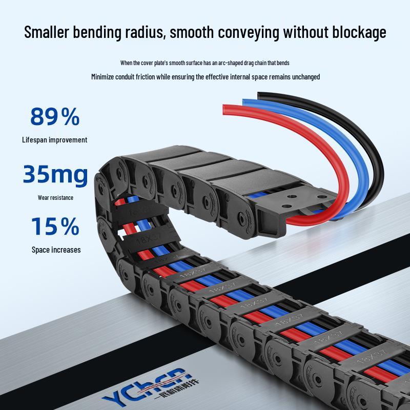 Bridge Type Semi-Enclosed Openable Cable Carrier - Press-in Engineering Plastic