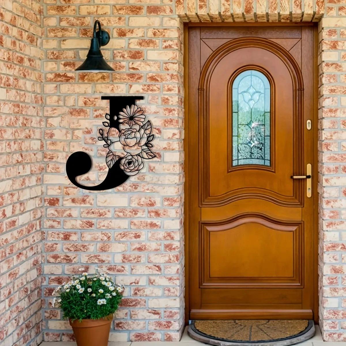 Потрясающая металлическая табличка с цветочными буквами-монограммами! Металлическое — фото 13