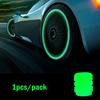 Luminous Valve Caps Car Tire Fluorescent Tyre Valve Stem Decor Luminous Cap Night Glowing Wheel Hub Nozzle Valve Caps Valve Stems 1