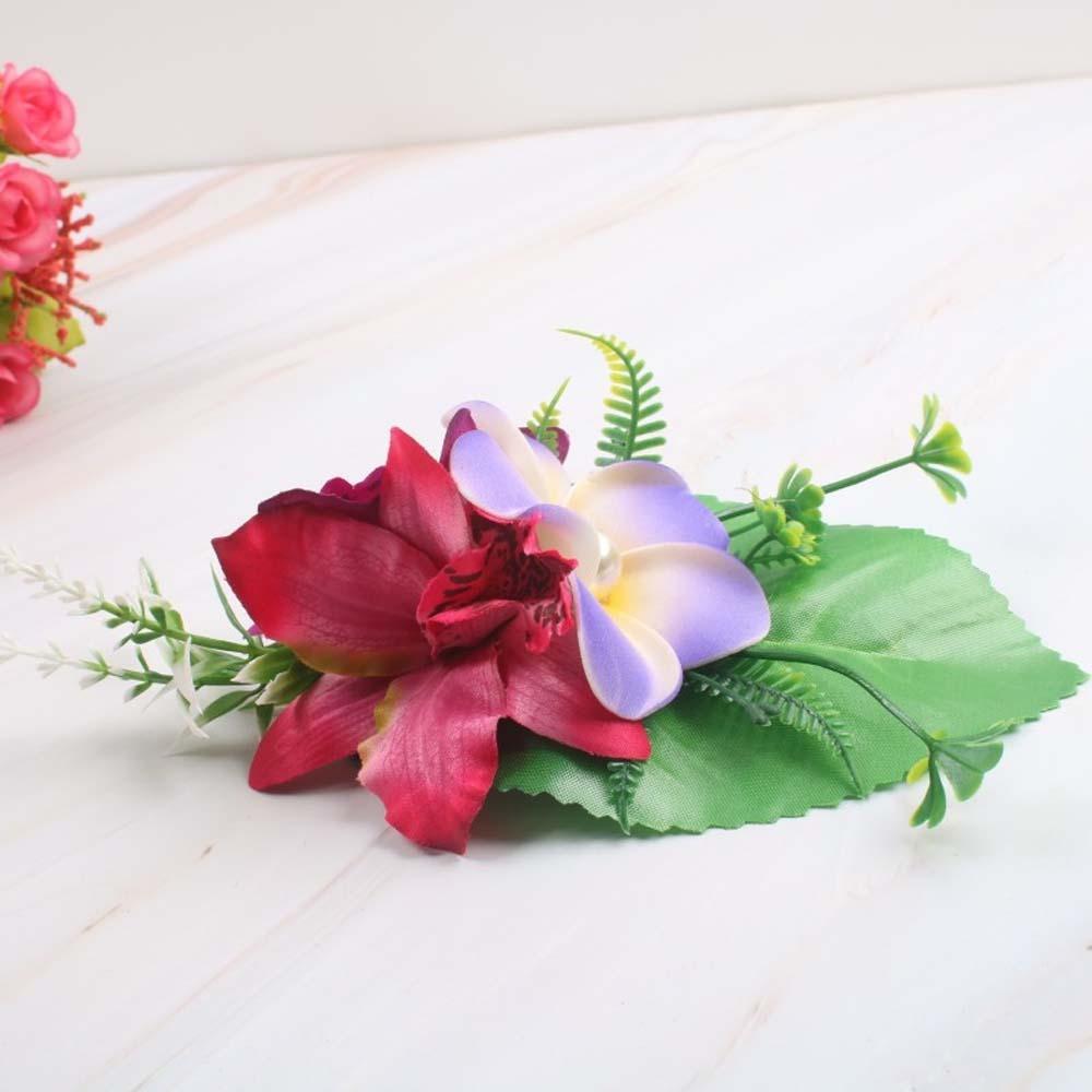 Bohemian Style Eggs Flower Side Clip Sweet Girls Hairpin Headdress Frangipane Hair Clip Gifts