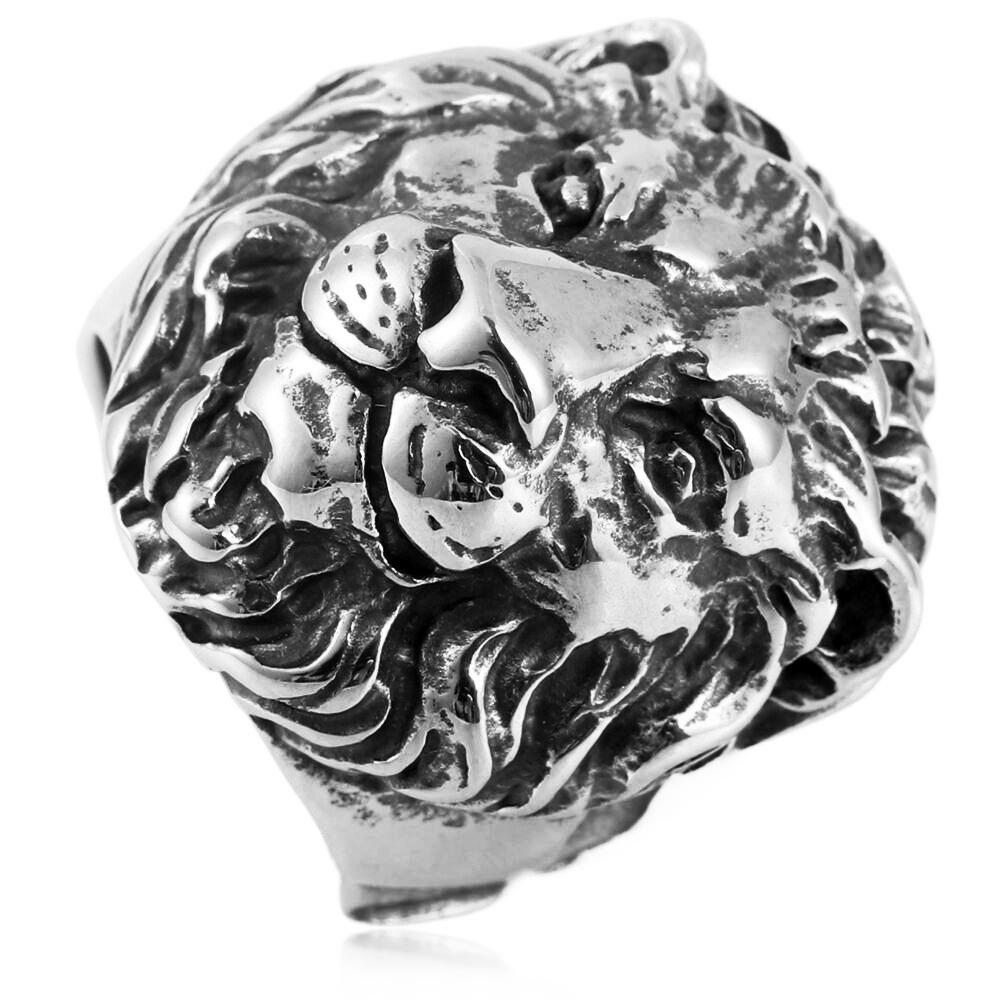European and American Personality, Animal Tiger Head Ring, Retro Men s Ring 2026 No. 7 серебряный