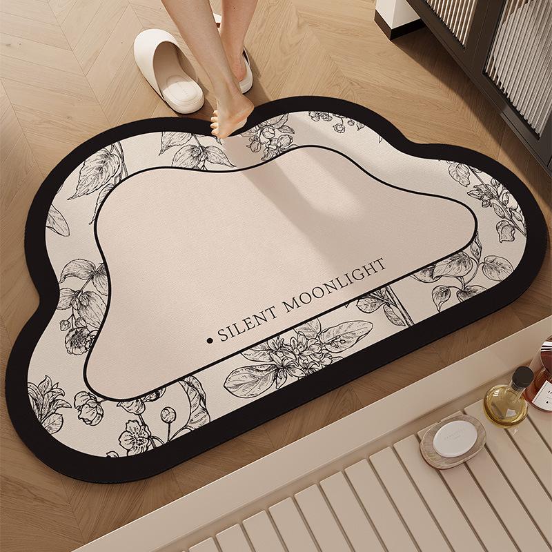 High-End Irregular Diatomaceous Earth Non-Slip Bathroom Doormat - Water-Absorbent, Quick-Drying Fußpad