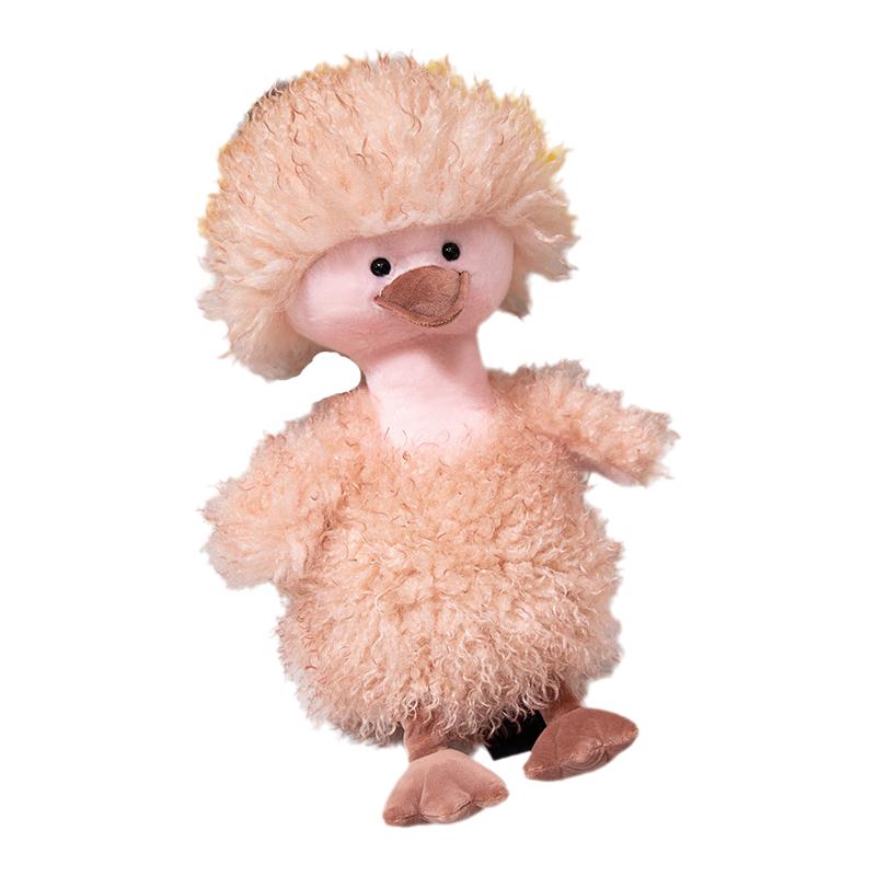 Curly Plush Toy Hair Yellow Duck Stress Reducing Doll Short Plush Pp Cotton Gift