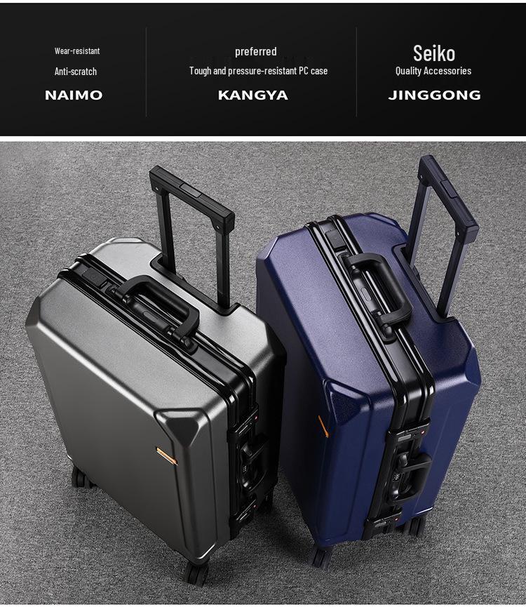 2025 Durable 20" Carry-on Aluminum Suitcase with Universal Wheels for Men and Women