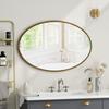 Badezimmerspiegel Eisenkunst Oval Retro Spiegel, Effekt Wandbehang Toilette Geeignet für Badezimmer, Schlafzimmer, Wohnzimmer (golden)